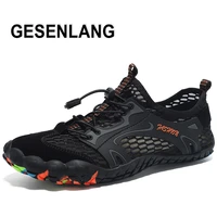 mens big size five finger hiking shoes summer breathable soft light male sneakers non skid tourism walking outdoor sports shoes