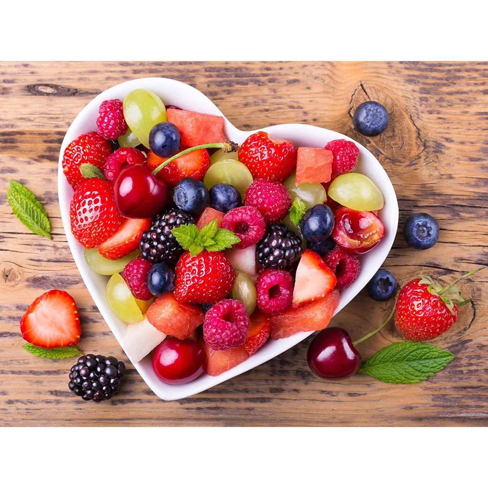 Алмазная вышивка полностью квадратная Raspberry алмазная картина фруктовый горный