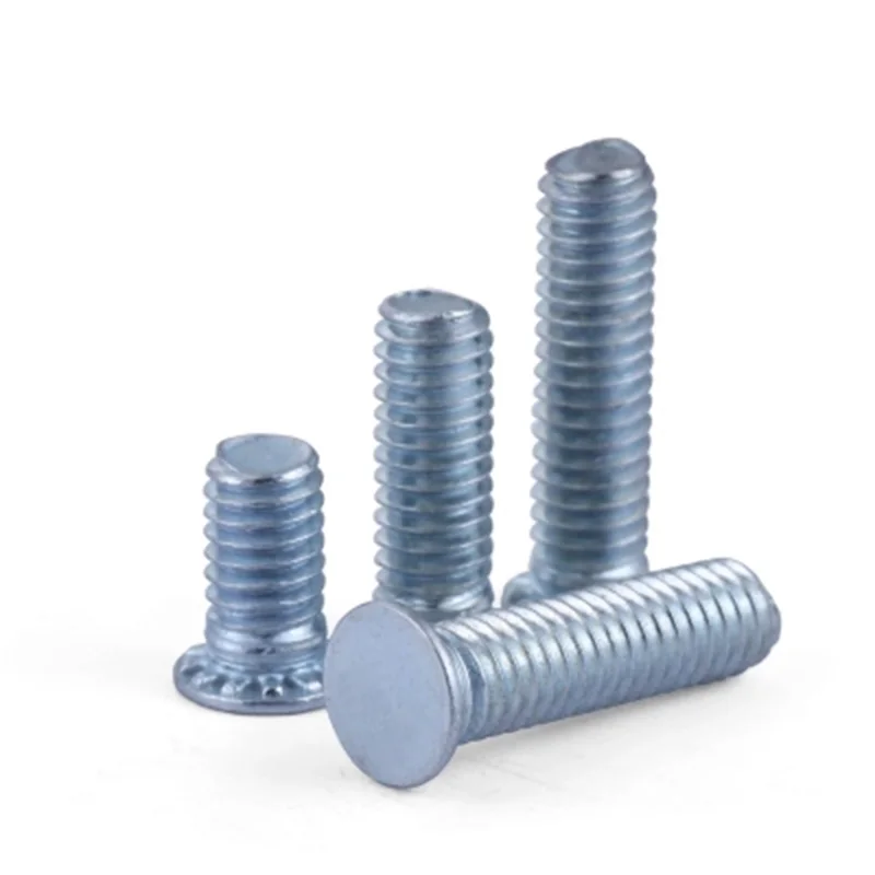 5Pcs M8 Iron blue zinc Riveting Screw flat Countersunk head Press plate Screws Round column bolt Length 10mm-35mm | Обустройство дома