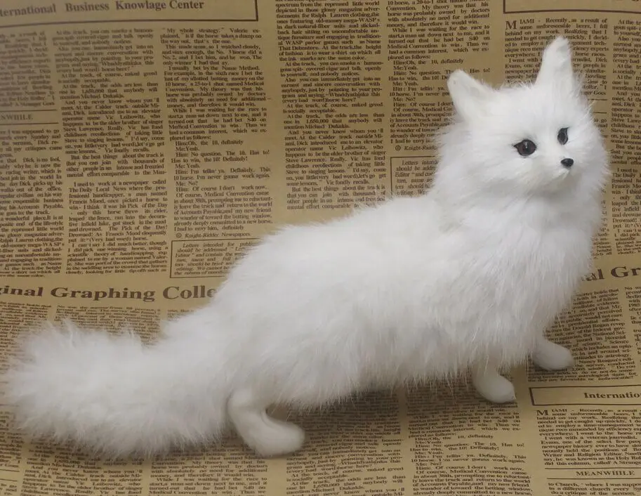 Подарок искусственные животные лиса модель украшение плюшевые игрушки