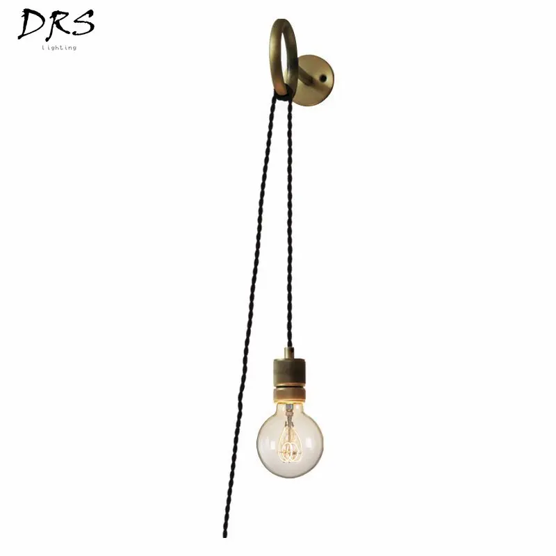 Винтажный светодиодный бра зеркальный светильник в стиле панк кольцо настенный