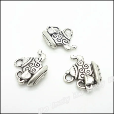 65 шт винтажные Подвески Чайный набор кулон античное серебро подходят браслеты
