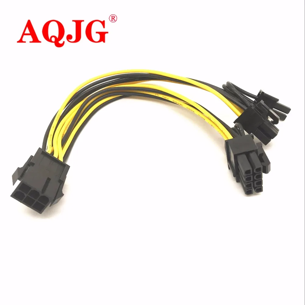 10 шт./лот 6 контактный PCI Express до 2 x PCIe 8 (6 + 2) pin Материнская плата графическая