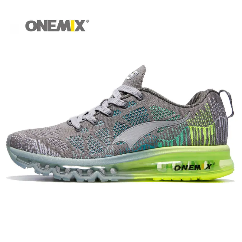Light gray ONEMIX спортивная обувь для мужчин с воздушной подушкой, улучшенная мягкая дезодорирующая стелька для занятий спортом на открытом воздухе 1118B - Цвет: Light gray