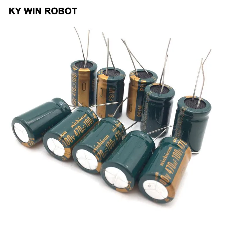 5 шт. 470 мкФ 100V 16x35 мм 105C радиальные высокочастотный низкое сопротивление электролитический конденсатор с алюминиевой крышкой