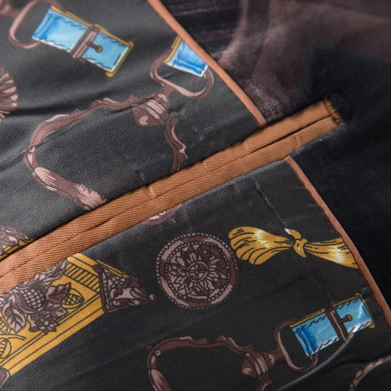 Официальные костюмы для мужчин с машинным принтом блейзер Модные мужские