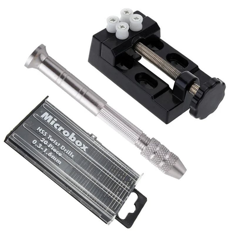 DIY Набор инструментов для резки Micro Pin тиски ручная дрель Chunck + мини грецкий орех