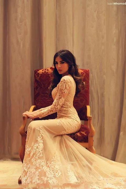 

Pink Muslim Evening Dresses Mermaid Cap Sleeves Lace Beaded Slit Sexy Islamic Dubai Saudi Arabic Long Elegant Evening Gown