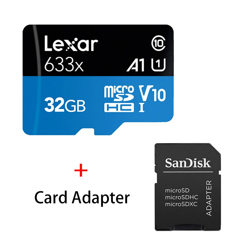 TF633X-032G-KT2 Lexar 633X Micro SD 128 ГБ 32 ГБ 64 Гб 256 ГБ 512 Гб 16 Гб Micro SD карта SD/TF флэш-карта памяти 32 64 128 Гб microSD для телефона - Емкость: TF633X-032G-KT2