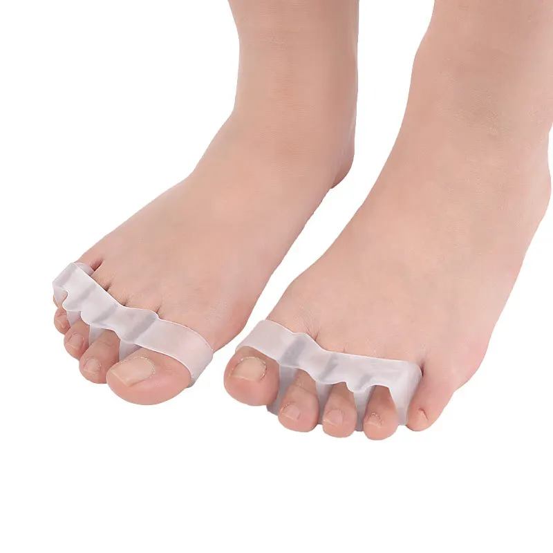 

2pcs=1pair Toe Straighteners Gel Toe Separators Correctors Treatment Bunions Relief Hammer Toe Hallux Valgus Foot Care Tools
