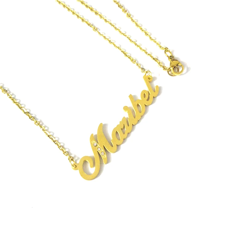 

FairLadyHood Handmade Maribel Custom Name Necklace Personalized Name Jewelry Custom For Women & Men Name For Valentine's Gift