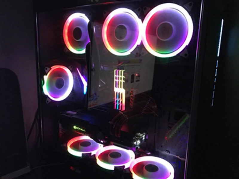 Горячий RGB Аврора охлаждающий вентилятор 120 мм 6Pin контроллер Светодиодная лента кольцо для компьютера кулер воды великолепный цвет регулируемый вентилятор радиатора