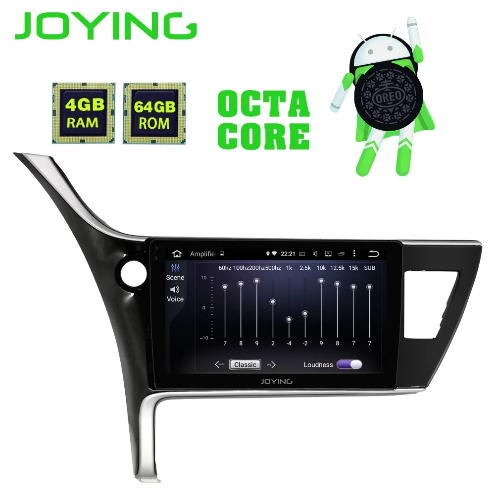 JOYING Новый Android 8 1 10 дюймов ips экран gps навигатор мультимедийный плеер Радио Стерео
