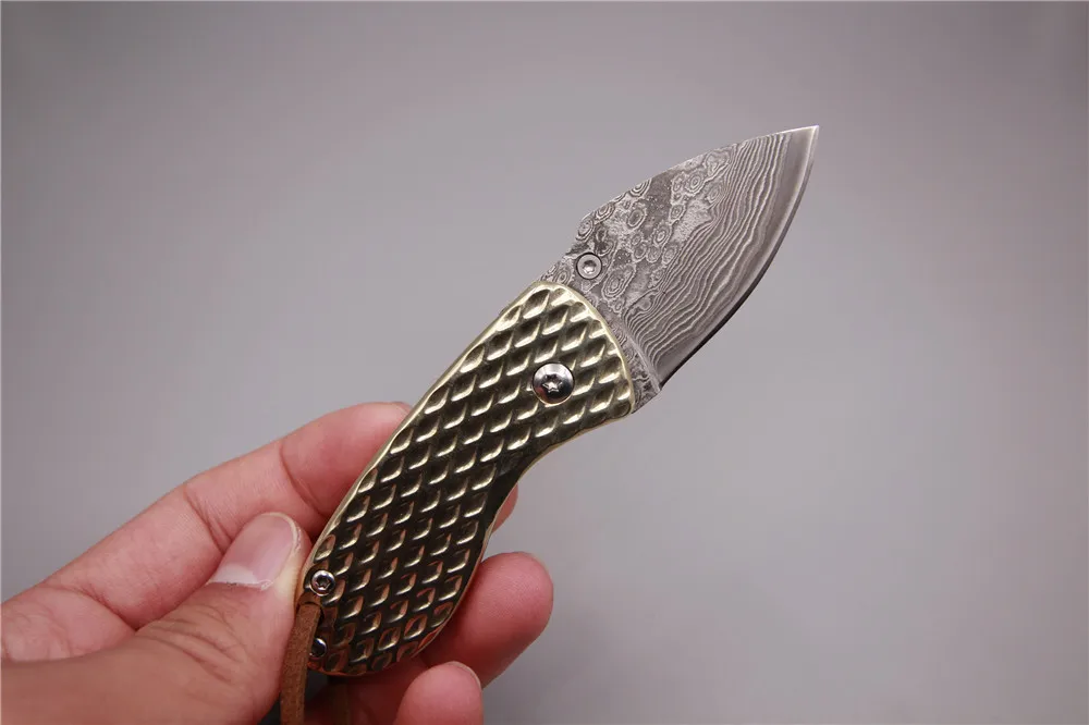 Karambit маленький нож дамасская стальная Форма Складной для выживания на открытом