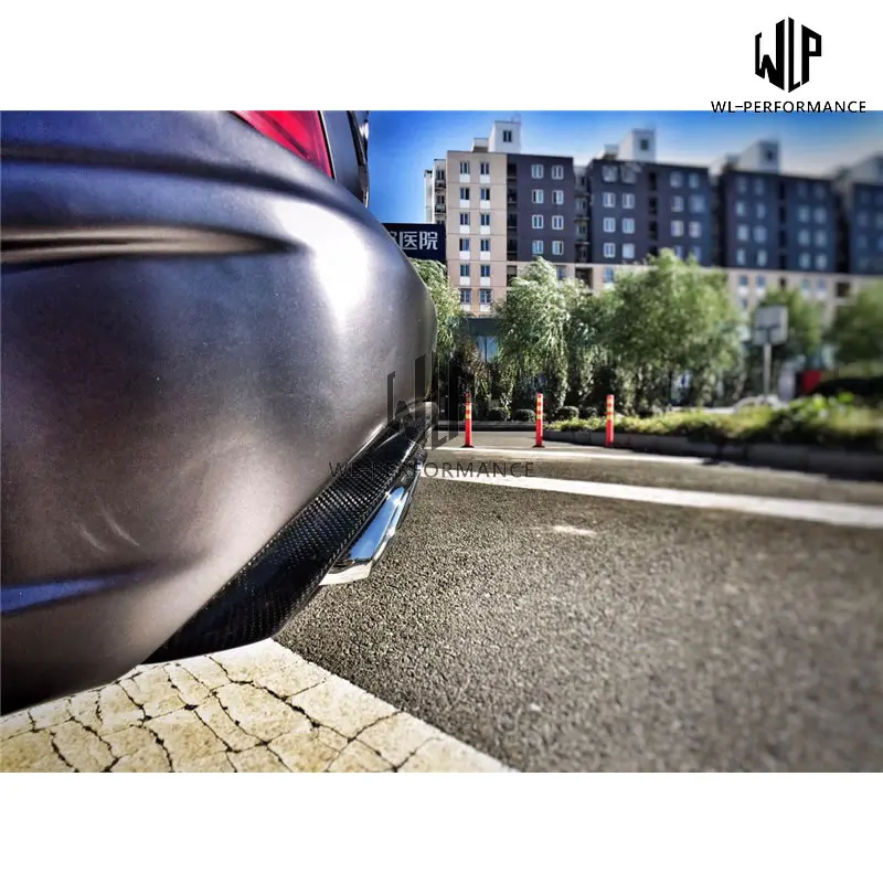Semi-carbon W204 C180 C200 C260 C300 C63 AMG FRP Передний Задний бампер боковая юбка крылья колеса брови для Mercedes-Benz C Класс BS Стиль 11-14 - Цвет: Semi-carbon