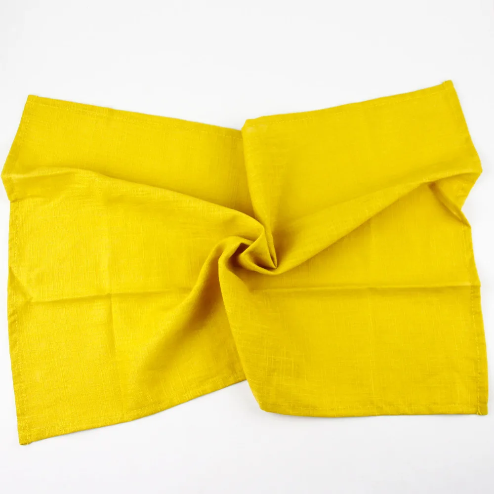 Однотонные льняные хлопковые салфетки 40x60 см теплоизоляционный коврик обеденный