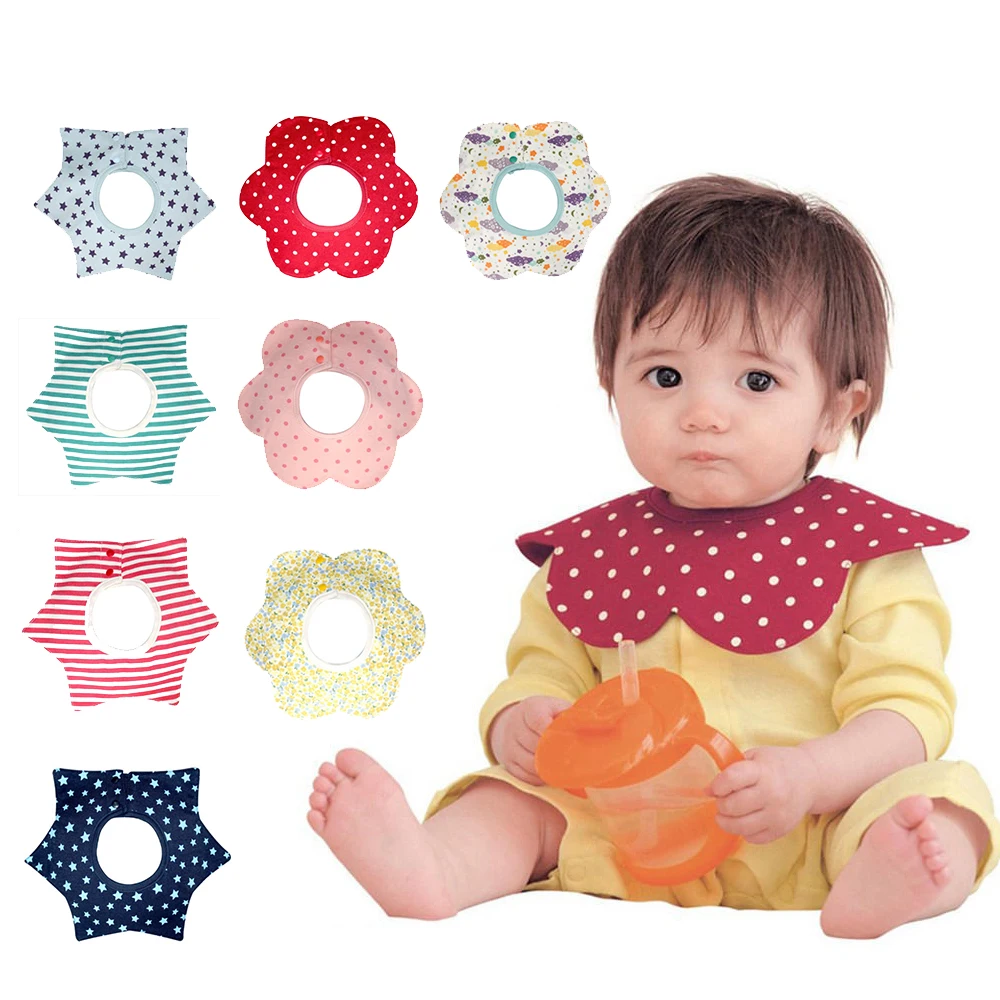 360 градусов хлопковая бандана нагрудники для малышей Smock Infant Burp Cloths печать