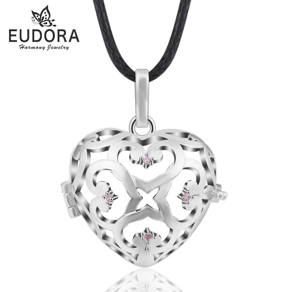 Любовный сердечный медальон EUDORA 18 мм ожерелье с подвеской хорошее ювелирное