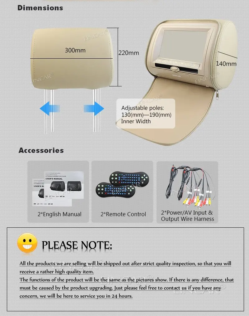 Серый 2x9 &quotцифровой экран на молнии автомобильный подголовник dvd плеер USB FM