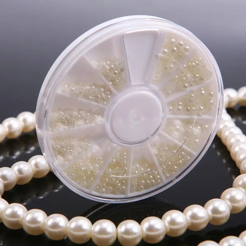 2015 Fashion White Nail Art Tips Pearl Acrylic Gem Glitter Manicure DIY Decoration # M01051|decor| |