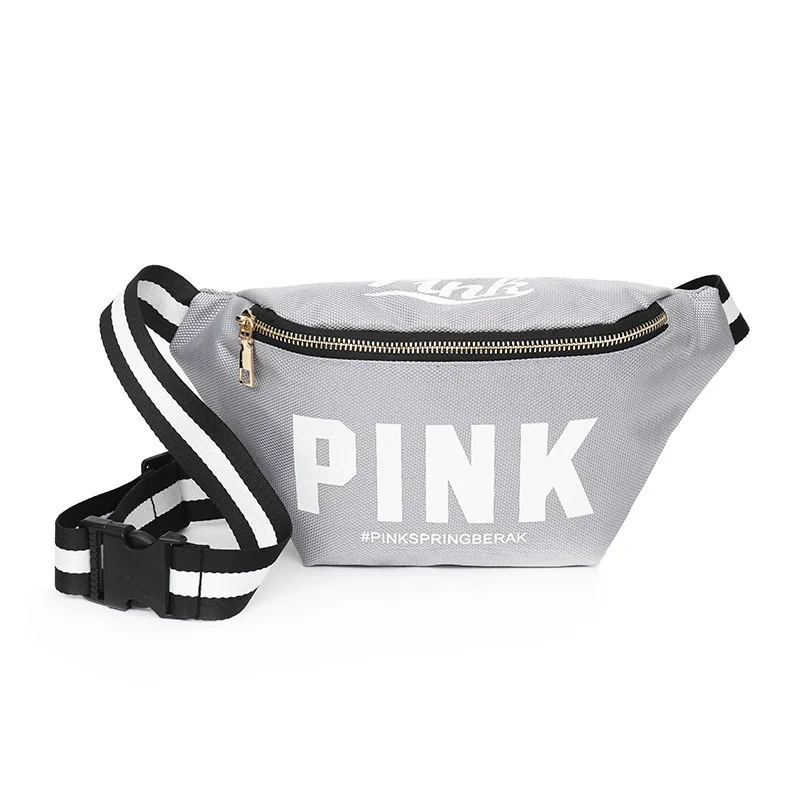 Waist Bag 3 Зимний Розовый спортивный костюм с буквенным принтом для женщин с длинным рукавом, повседневный комплект из 2 предметов, одежда размера плюс, комплект из двух предметов, брючный костюм - Цвет: Waist Bag 3