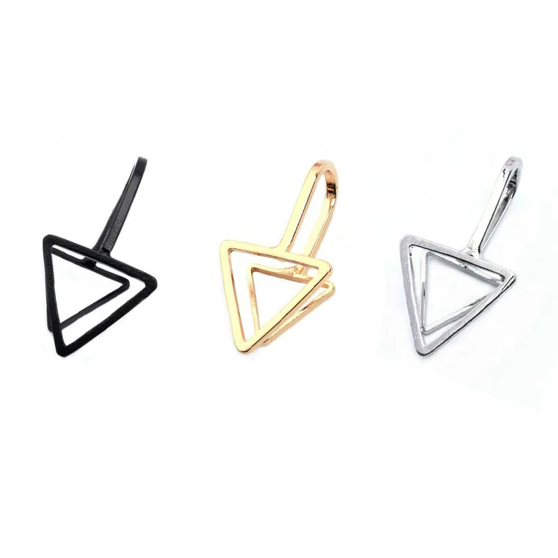Полые u образные серьги клипсы не ПРОКАЛЫВАЮЩИЕ треугольные невидимые для мужчин