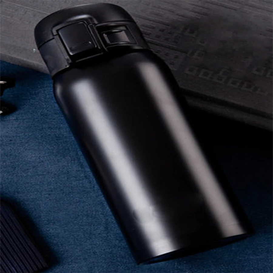 Портативная вакуумная фляжка из нержавеющей стали чашка милый уличный термос