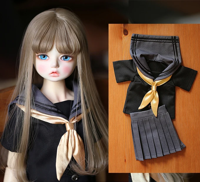 D01-P331 детская игрушка ручной работы 1/6 1/3 1/4 аксессуары для кукол BJD/SD Одежда для кукол черный галстук Матросская форма набор