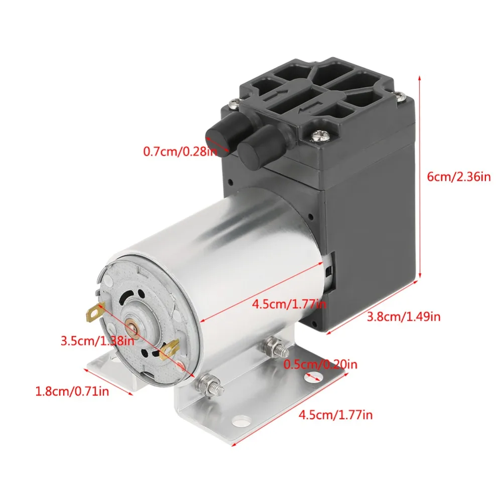 DC 12V 5L/min 120kpa Мини Вакуумный насос отрицательное давление всасывающий насос с держателем