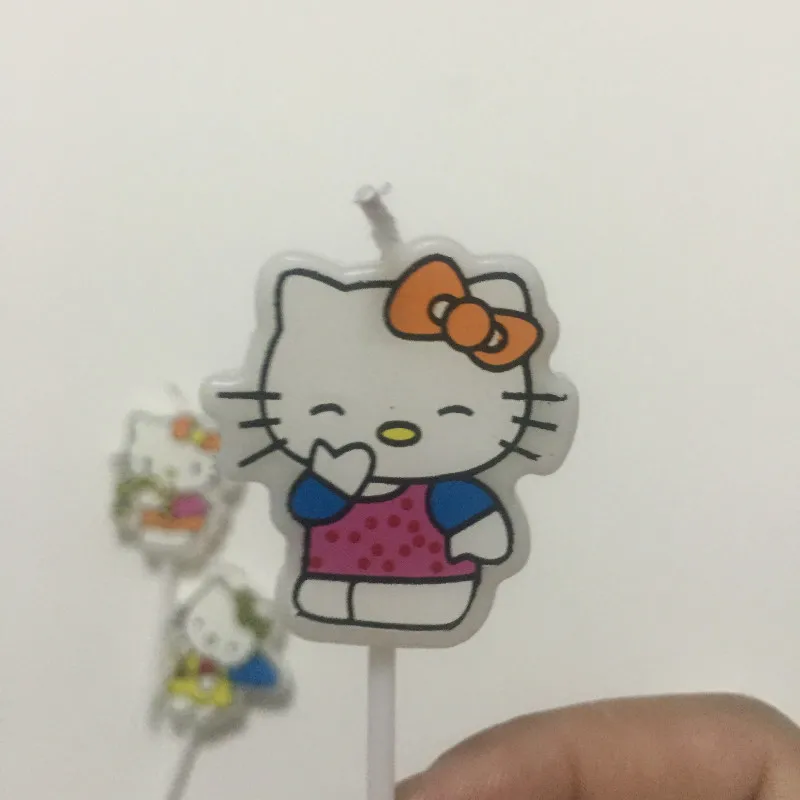5 шт./компл. hello kitty мультфильм тема свечи для торта на день рождения товары