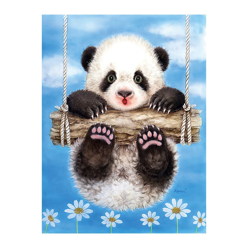 

5D DIY Diamond Painting Cute Panda Swing Panda AnimalDiamond Embroidery Full Cross Stitch Rhinestone Mosaic Home Decor Handmade