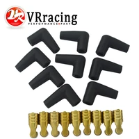vr 9 pcs set hei style distributor caps spark plug wire male rubber boots terminals ends connector set vr ssc03