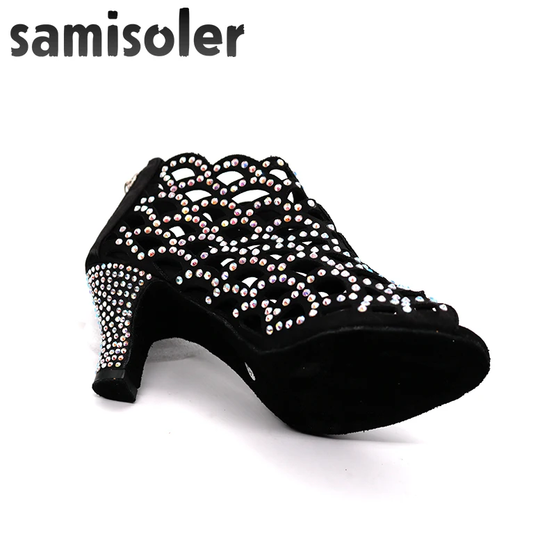 Танцевальные туфли Samisoler танцевальные на высоком каблуке со стразами для