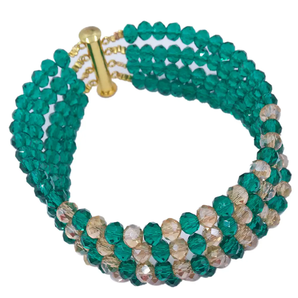 Бирюзовый зеленый армейский Золотой AB нигерийские Свадебные африканские бусы