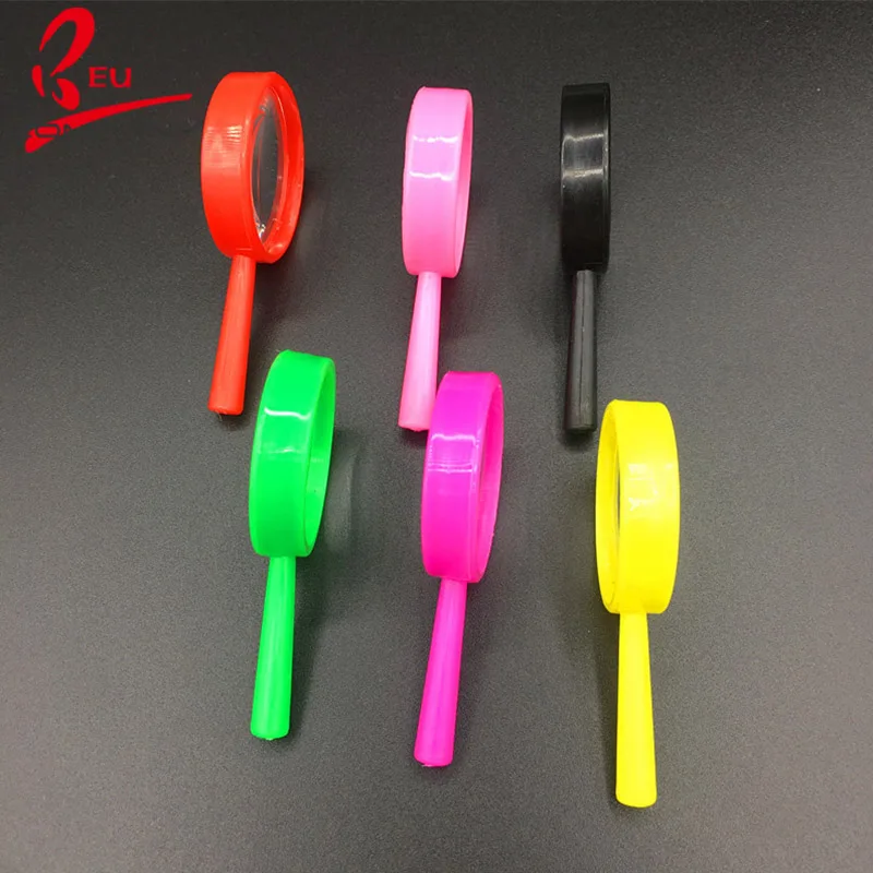 3X цветное пластиковое увеличительное стекло для детской игрушки|magnifying glass|plastic
