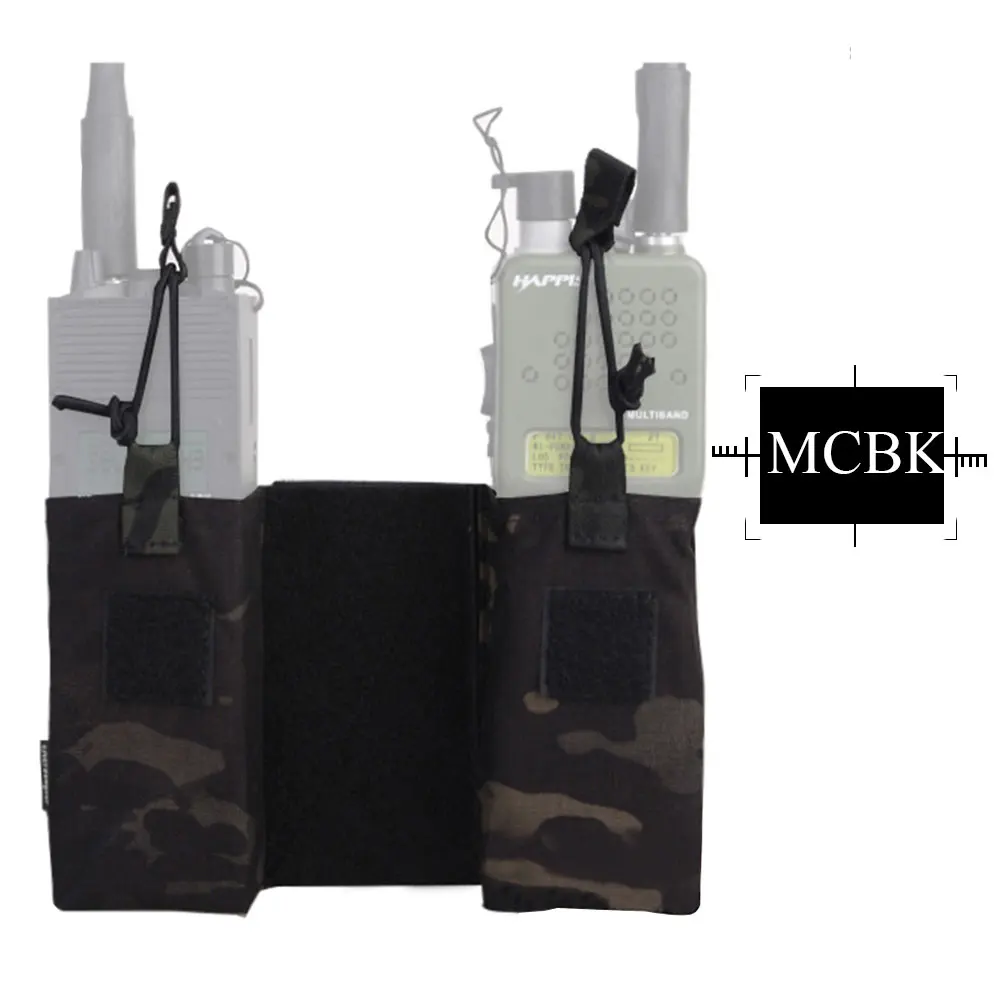 EMERSONGEAR JPC радиостанция MBITR Чехол Набор тактическая утилита Военная двойная Sub Сумка радио маг Чехол мультикам Тропик черный EM8333