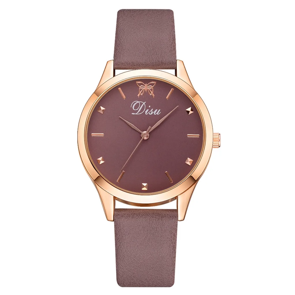 Top Quality High Fashion Watches Women's Ladies Simple Geneva Faux Leather Analog Quartz Wrist Watch Gift Saat M4 | Наручные часы