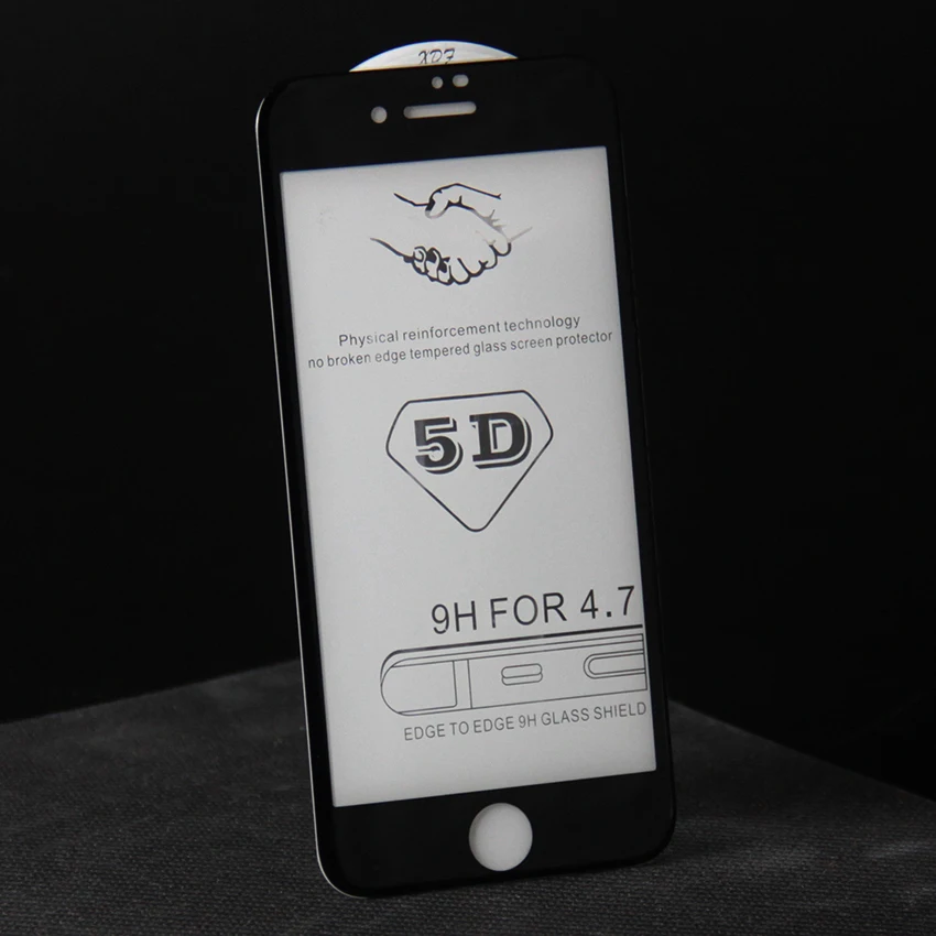 20шт 5D закаленное стекло для iPhone X Xs Max XR 7 8 glass 6s plus Защитная пленка для экрана 9 H пленка для полного покрытия изогнутый край