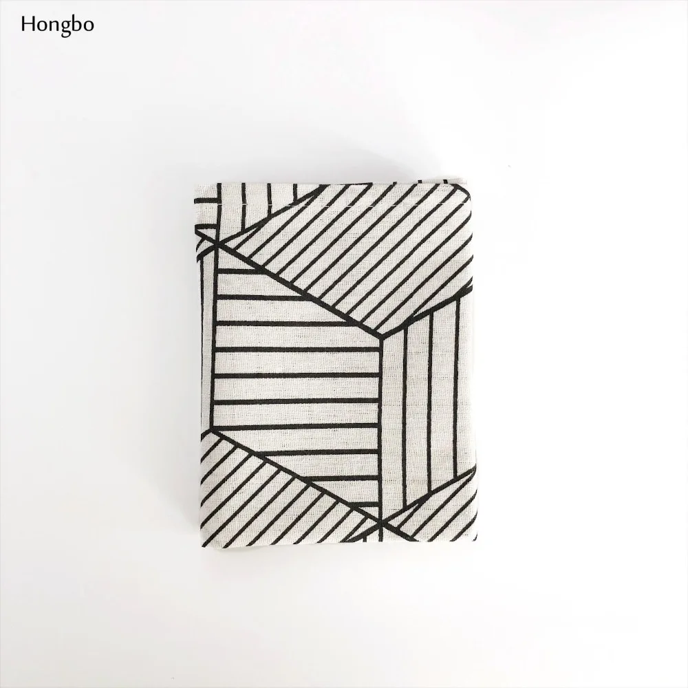 Hongbo, 1 шт., хлопковые салфетки в клетку, японский модный стиль, тканевые коврики для стола, салфетки, простой дизайн, посуда, кухонный инструмент