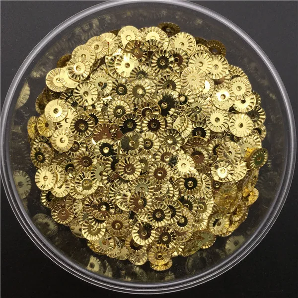 6mm golden 20 г 6 мм-10 мм Цветок круглые плоские неупакованные блестки шитье, Свадебное Ремесло, для женщин детей DIY аксессуары для одежды SFFF61 - Цвет: 6mm golden