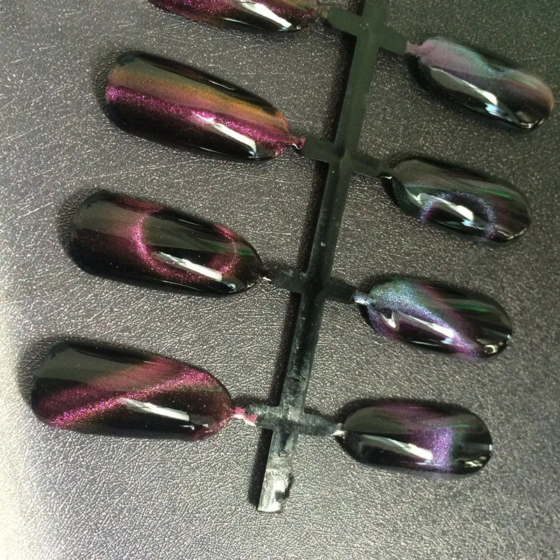 Высококачественный МЕТАЛЛИЧЕСКИЙ пигмент для ногтей "Хамелеон 3D Кошачий глаз", с эффектом зеркального хрома и блеском, для ультрафиолетового геля на ногтях.