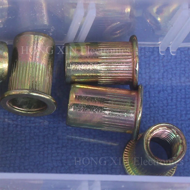 165 шт./компл. фотоцинковые рифленые гайки Rivnut с плоской головкой|Гайки| |