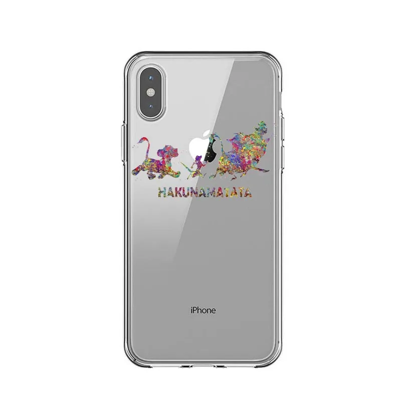 Moonlight Lion King Hakuna Matata мягкий чехол с принтом для iPhone 11 Pro Max X 5 5S SE 6 6SPlus 7 8 Plus XS MAX