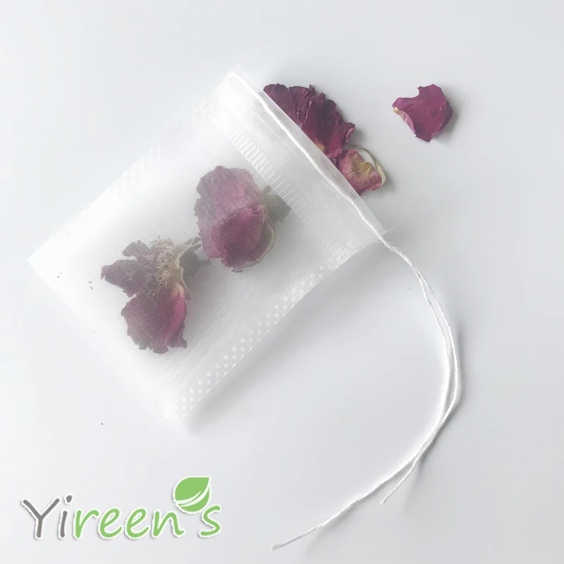 Бесплатная доставка! Нейлоновый чайный мешочек более широкие стороны прозрачные