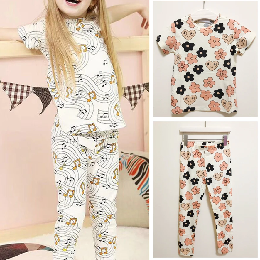 Детская футболка с принтом Музыка для мальчиков и девочек топы цветочным