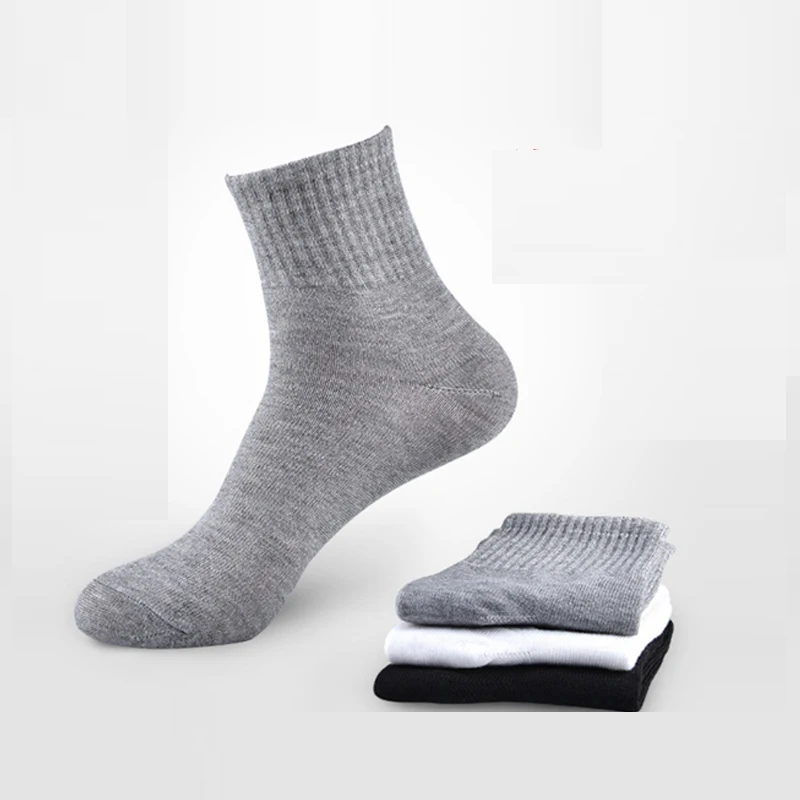10 Pairs/Lot The Four Season Style Sports Casual Black White Gray Disposable Men Both Indoor Floor Tube Socks Wholesale Hot Sale | Мужская