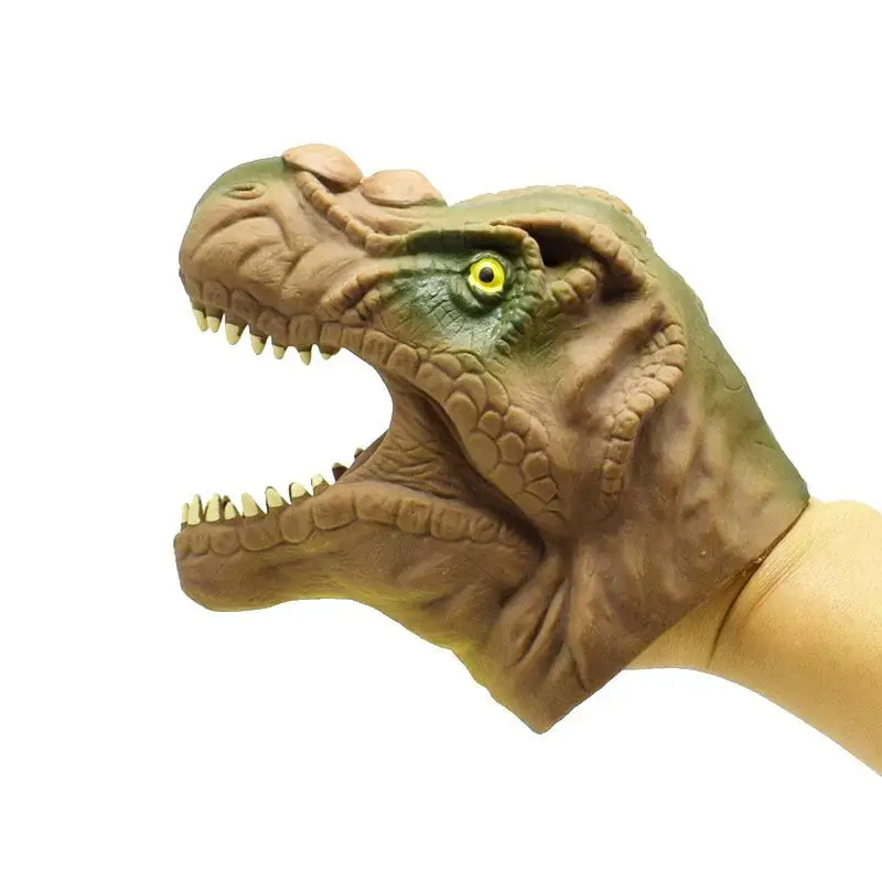 

RCtown Children Funny Prank Toy Eco-friendly TPR Dinosaur Hand Puppet Children Story Telling Tool Gift