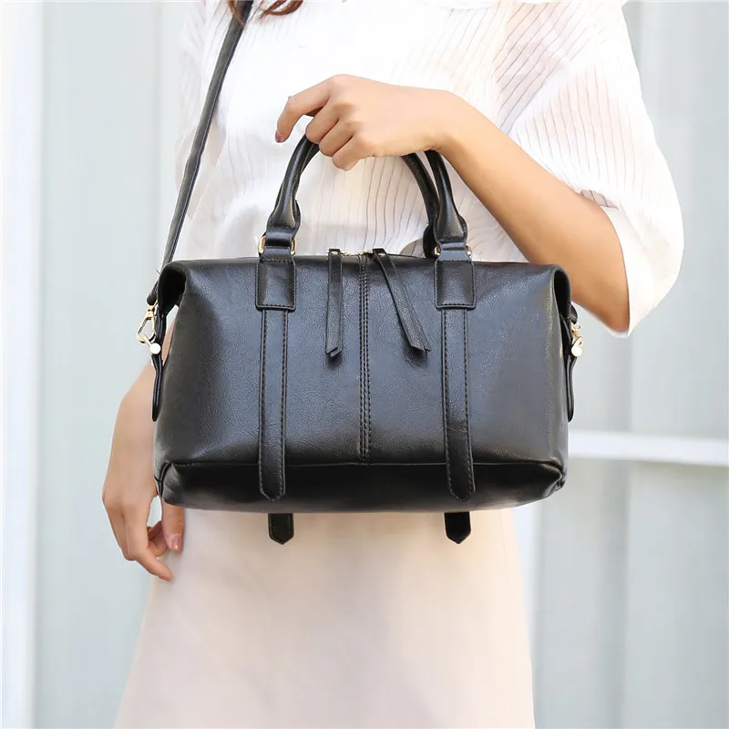 Toposhine Retro Boston Pillow Bag Lady Handbag New Fashion Casual Joker Shoulder Messenger Bag