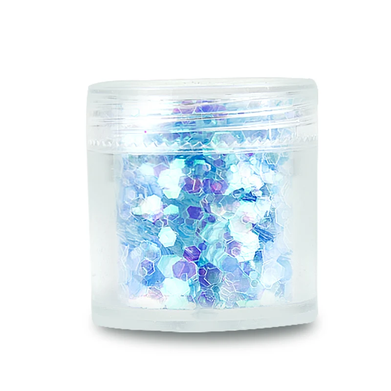 Ярко голубые переливающиеся блестящие тени для век 10 мл|Блестки ногтей| |