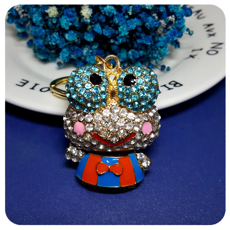 Rhinestone Cute Cartoon Frog Style Handbag Charm Ornament Accessory Fantastic 3D Key Chain Gift | Chains